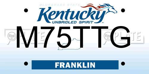 M75TTG Kentucky License Plate