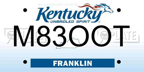 M83OOT Kentucky License Plate