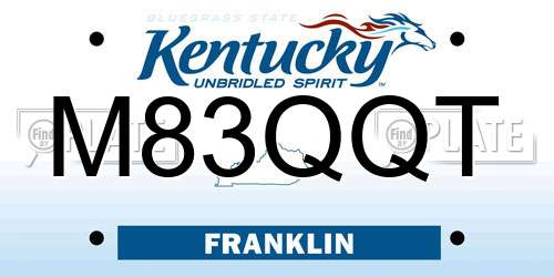 M83QQT Kentucky License Plate