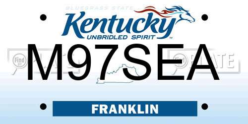 M97SEA Kentucky License Plate