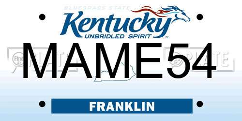MAME54 Kentucky License Plate