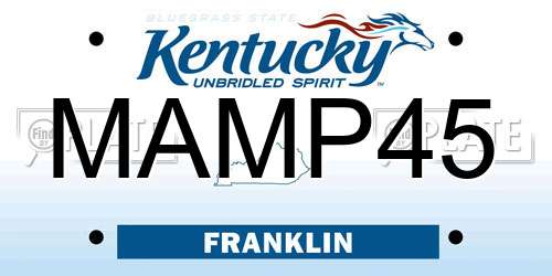 MAMP45 Kentucky License Plate