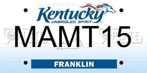 MAMT15 Kentucky License Plate