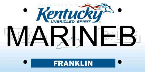 MARINEB Kentucky License Plate