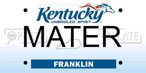 MATER Kentucky License Plate