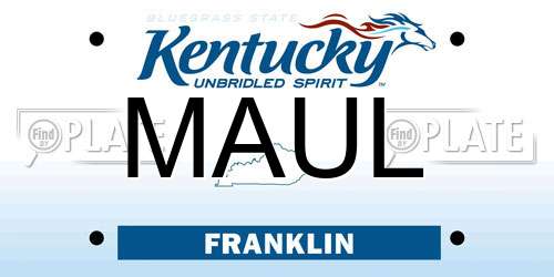 MAUL Kentucky License Plate