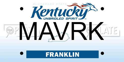 MAVRK Kentucky License Plate