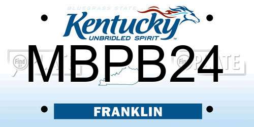MBPB24 Kentucky License Plate