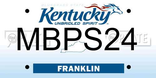 MBPS24 Kentucky License Plate