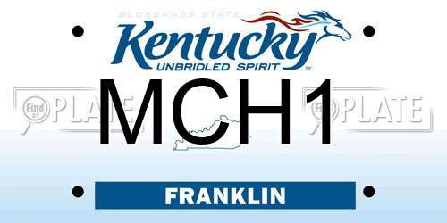 MCH1 Kentucky License Plate