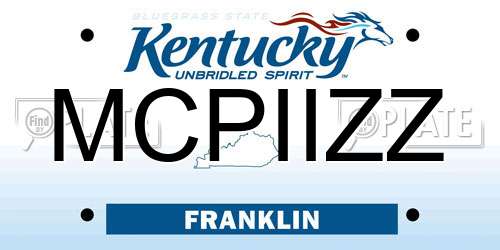 MCPIIZZ Kentucky License Plate