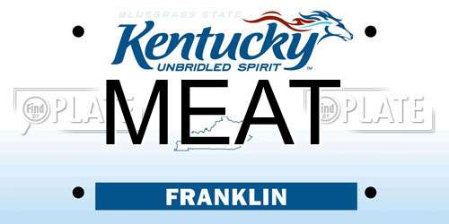 MEAT Kentucky License Plate