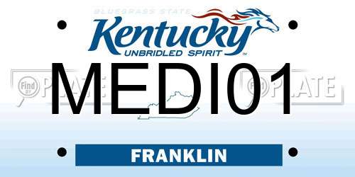 MEDI01 Kentucky License Plate