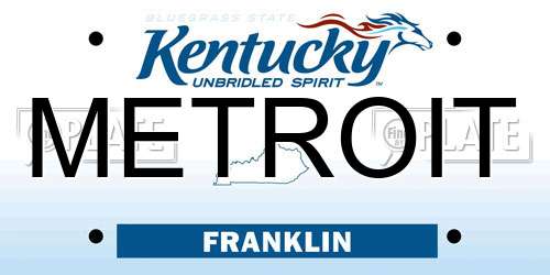 METROIT Kentucky License Plate