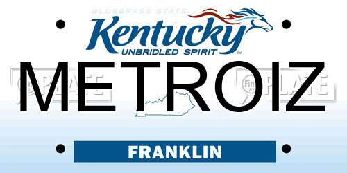 METROIZ Kentucky License Plate