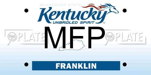 MFP Kentucky License Plate
