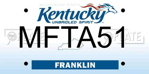 MFTA51 Kentucky License Plate