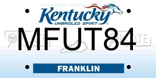 MFUT84 Kentucky License Plate