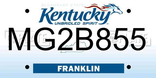 MG2B855 Kentucky License Plate