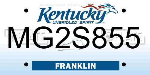 MG2S855 Kentucky License Plate