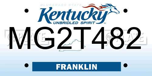 MG2T482 Kentucky License Plate