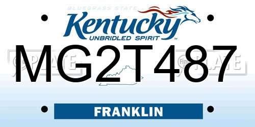 MG2T487 Kentucky License Plate