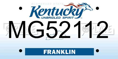 MG52112 Kentucky License Plate