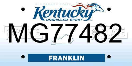 MG77482 Kentucky License Plate