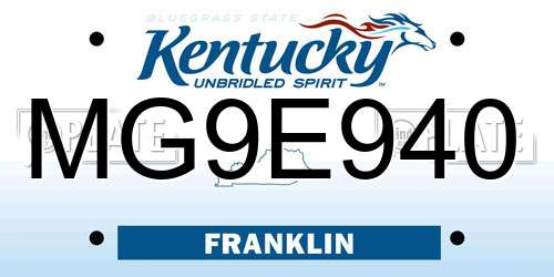 MG9E940 Kentucky License Plate