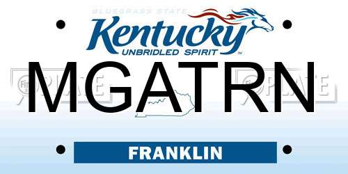 MGATRN Kentucky License Plate
