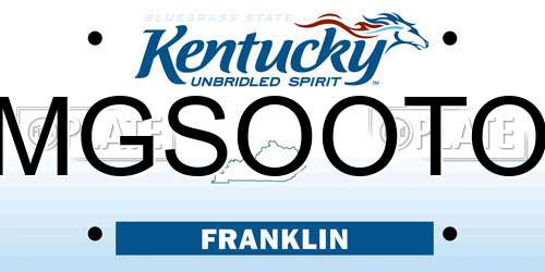 MGSOOTO Kentucky License Plate