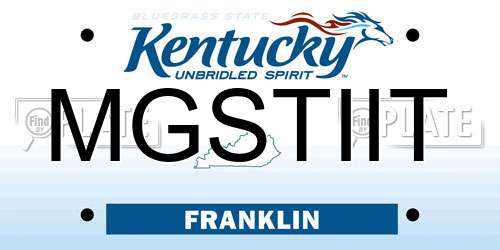 MGSTIIT Kentucky License Plate