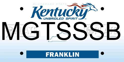 MGTSSSB Kentucky License Plate