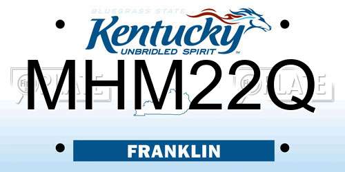 MHM22Q Kentucky License Plate