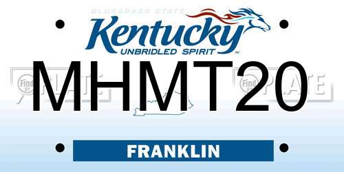 MHMT20 Kentucky License Plate