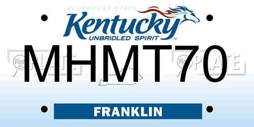 MHMT70 Kentucky License Plate