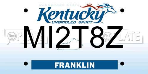 MI2T8Z Kentucky License Plate