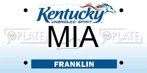 MIA Kentucky License Plate