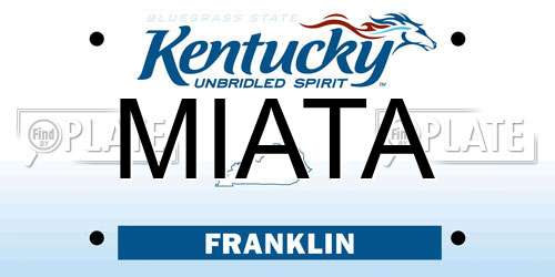 MIATA Kentucky License Plate