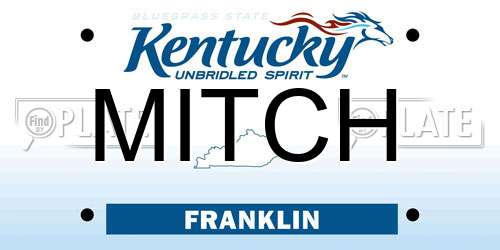 MITCH Kentucky License Plate