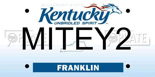 MITEY2 Kentucky License Plate