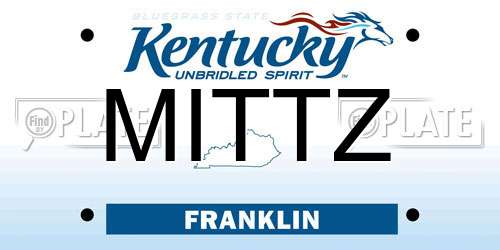 MITTZ Kentucky License Plate