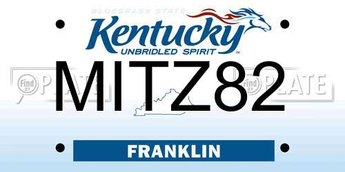 MITZ82 Kentucky License Plate