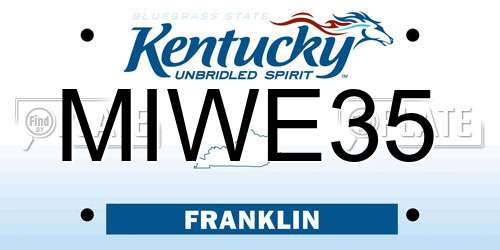 MIWE35 Kentucky License Plate