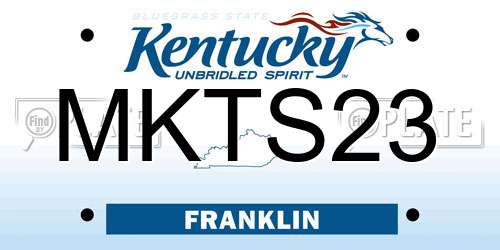 MKTS23 Kentucky License Plate
