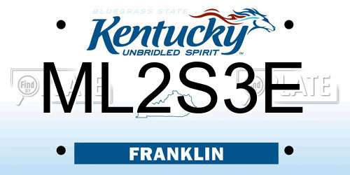 ML2S3E Kentucky License Plate