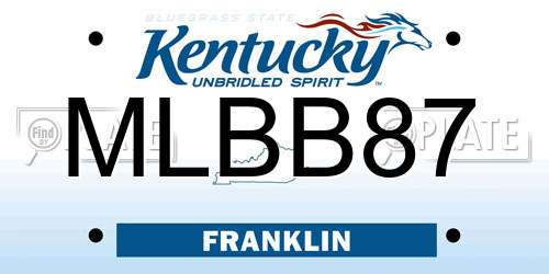 MLBB87 Kentucky License Plate