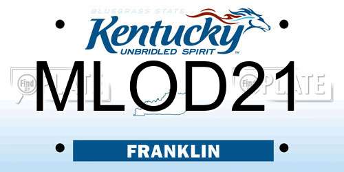 MLOD21 Kentucky License Plate