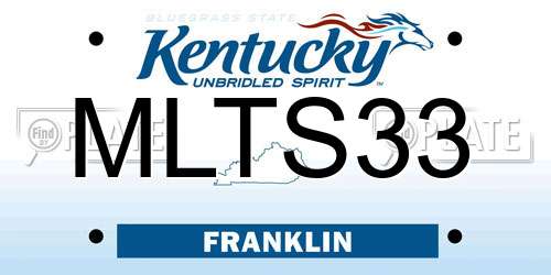 MLTS33 Kentucky License Plate