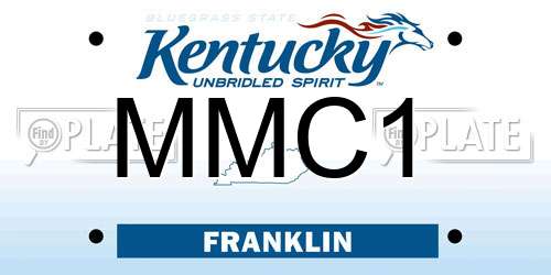 MMC1 Kentucky License Plate